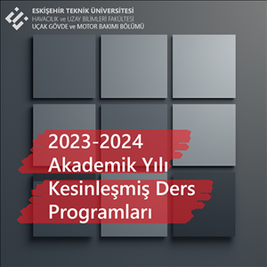 2023-2024 Akademik Yılı Kesinleşmiş Ders Programları